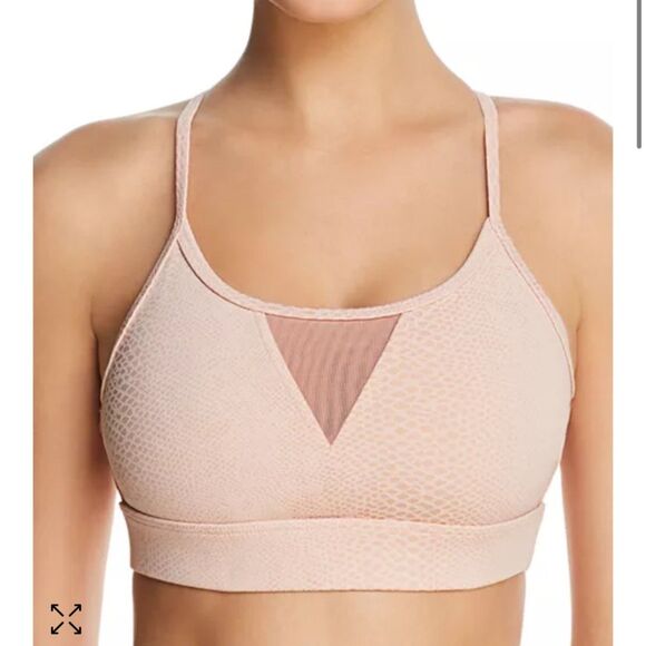 KORAL Trifecta Versatility Snake Print Sports Bra‎ Pink Medium - Picture 1 of 5